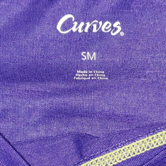 *3/4 Sleeve Top-Orchard‎ Purple Workout Shirt - Picture 2 of 5